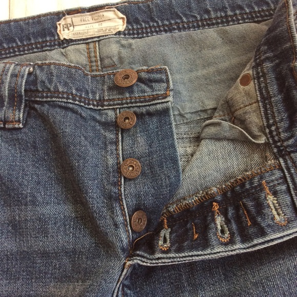 💚Free People button fly patchwork jeans - Picture 2 of 6